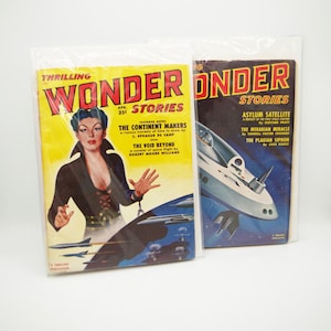 Set of 2 Thrilling Wonder Stories Vintage Pulp Magazines Science Fiction 1951
