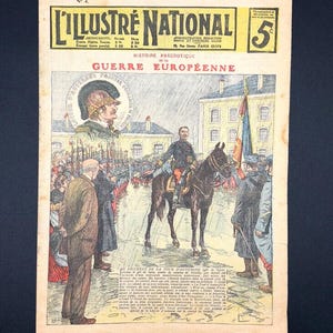 L&#39;Illustre National 1900s EUROPEAN WAR Antique Illustrated Magazine Newspaper