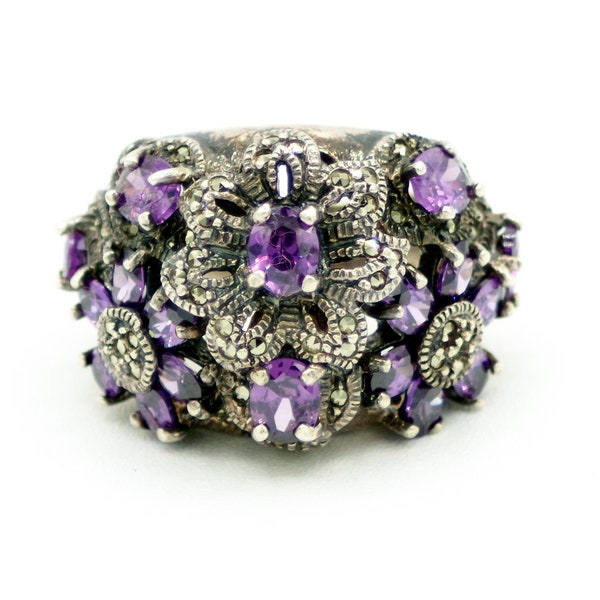 Antique Thick Layer Silver Ring main image 1