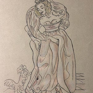 Original 1955 Risqué Line Drawing — Signed “moja / 55” — Mid Century ...