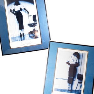 Set of 2 Large Fetish Art Photography Prints 1980's Framed 28"x22"