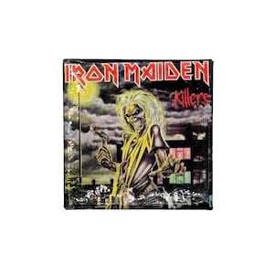 1980&#39;s Iron Maiden Killers Metal Band Square 2&quot; Vintage Button Pin Pinback Badge
