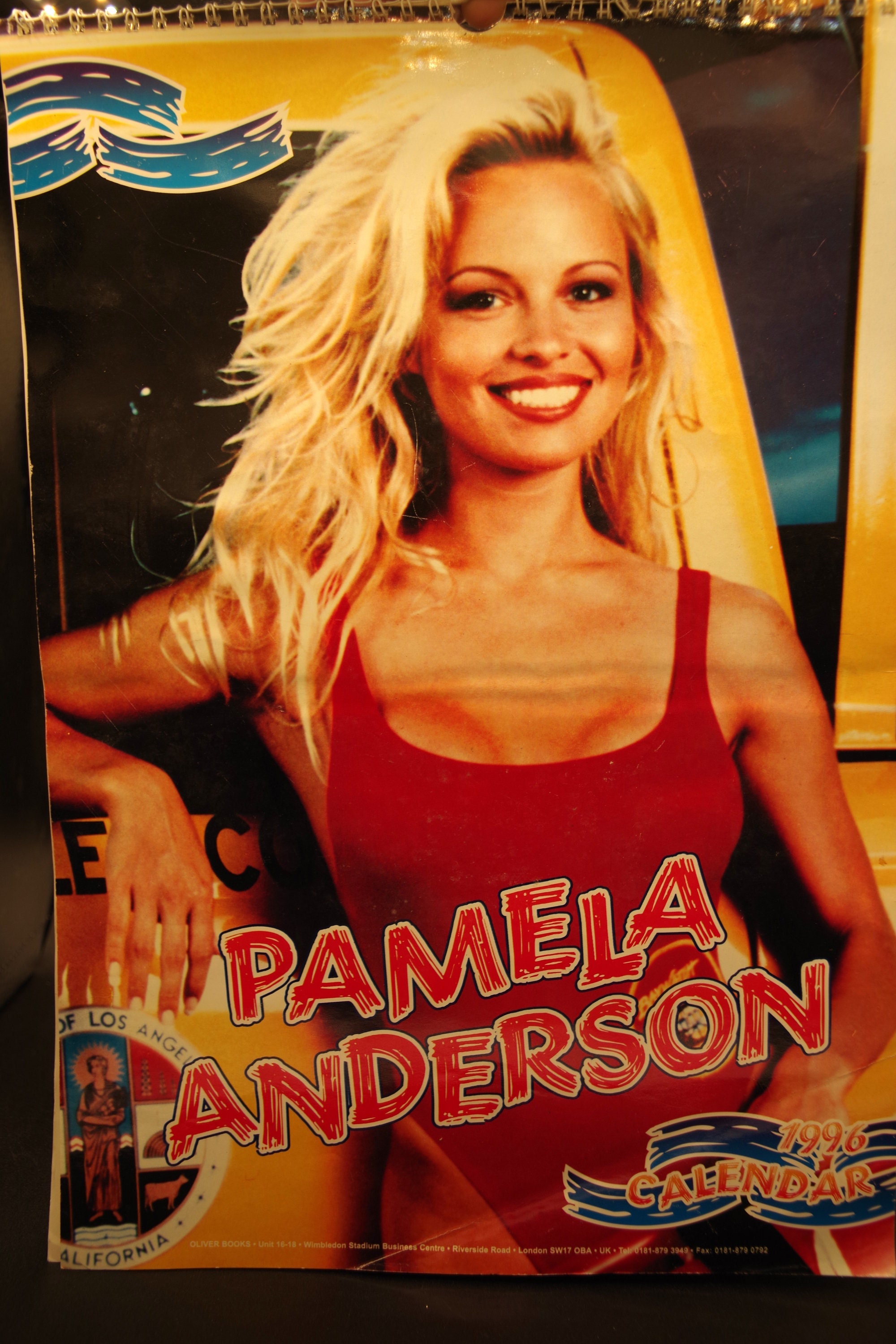 1996 Pamela Anderson Calendar by Oliver Books Made in UK