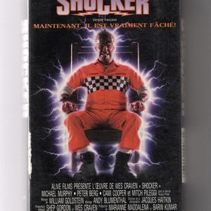 Shocker VHS Tape 1989 (version Francaise) Wes Craven Horror Movie MCA