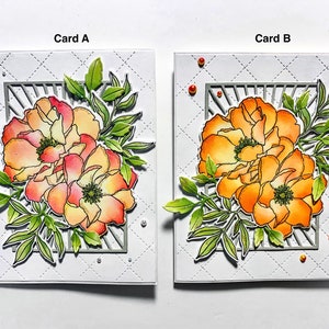 All Occasion Die Cut Greeting Card, Floral Card, Watercolour Card, Handmade Custom Card, Embossed Card, 3D Card, Birthday Card, Unique Card