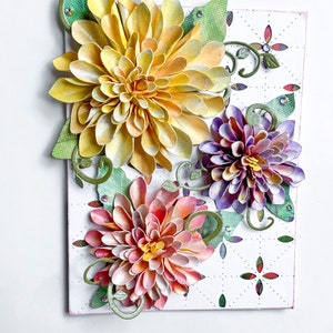 Toutes les occasions carte de voeux découpée, carte florale, carte aquarelle, carte personnalisée faite main, carte de fête des mères, carte 3D, carte d'anniversaire