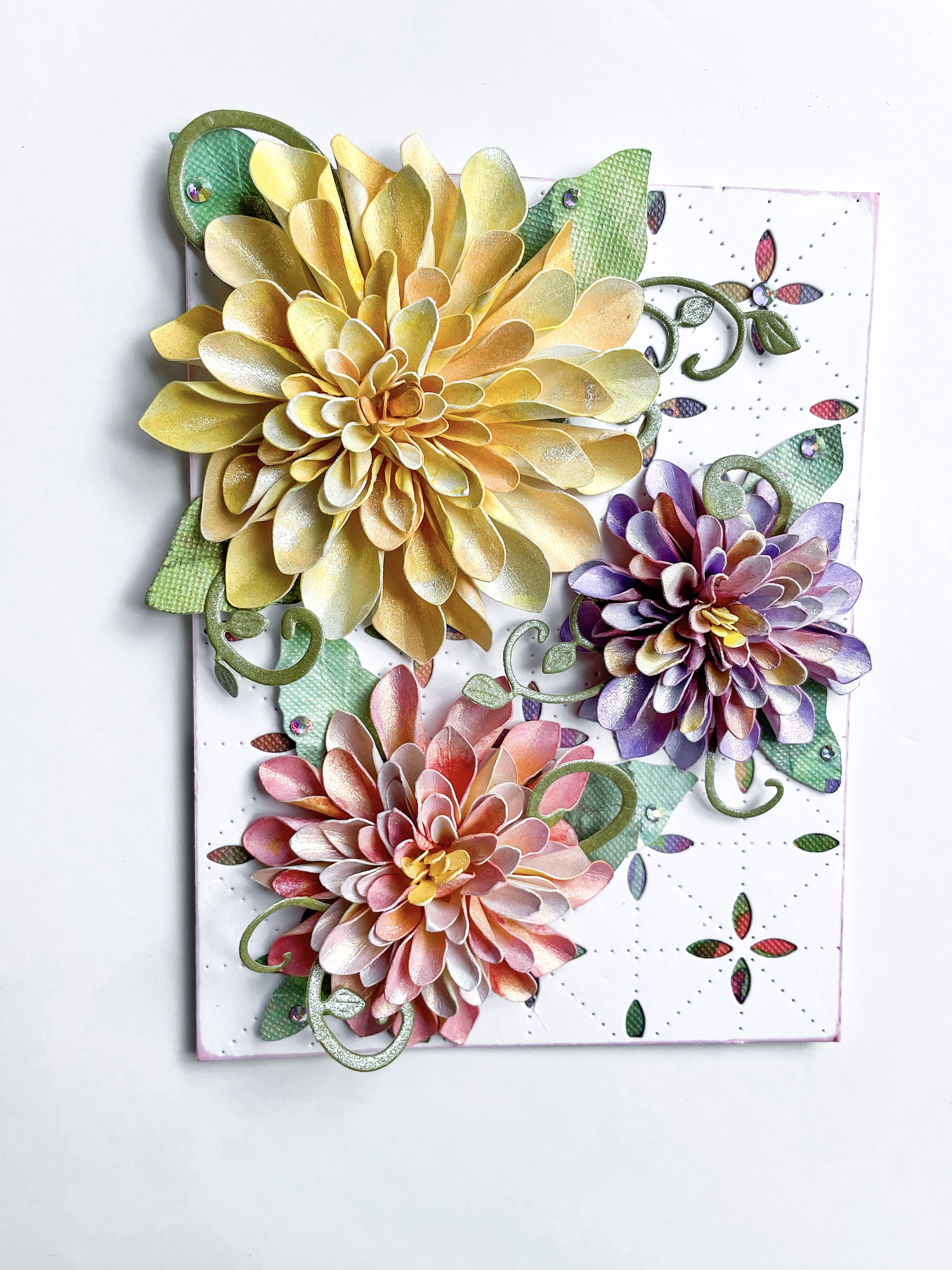 All Occasion Die Cut Greeting Card, Floral Card, Watercolour Card ...