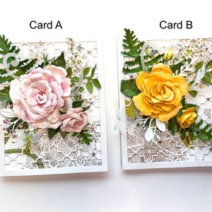 All Occasion Die Cut Greeting Card, Floral Card, Watercolour Card, Handmade Custom Card, Embossed Card, 3D Card, Birthday Card, Unique Card
