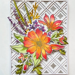 Toutes les occasions Carte de voeux découpée, Carte florale, Carte aquarelle, Carte personnalisée faite main, Carte en relief, Carte 3D, Carte d'anniversaire, Carte unique