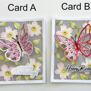 All Occasion Die Cut Greeting Card, Floral Card, Watercolour Card, Handmade Custom Card, Embossed Card, 3D Card, Birthday Card, Unique Card