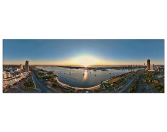 Sunrise Serenade on the Gold Coast - Canvas Print 90x30cm