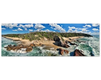 Al 90x30cm Quarry Beach Mallacoota 9 enero 2023 por dron.