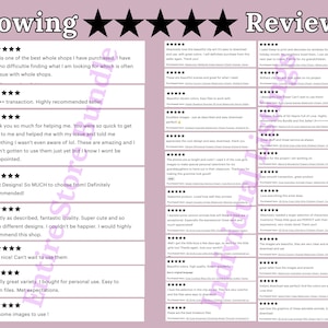 May include: A collage of customer reviews for a digital shop selling clipart and digital images. The reviews are all positive and highlight the quality of the products, the ease of use, and the variety of designs available. The reviews are accompanied by five-star ratings.