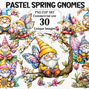 Clipart printanier pastel, fleurs mignonnes, créations numériques florales amusantes, téléchargement immédiat, usage commercial, sublimation PNG Transparent