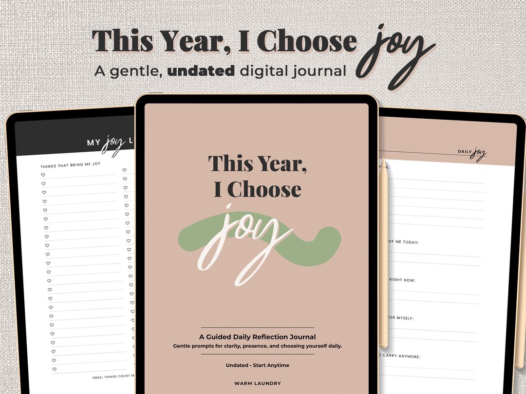 Printable Self Reflection Journal | Undated Digital Daily Journal PDF ...
