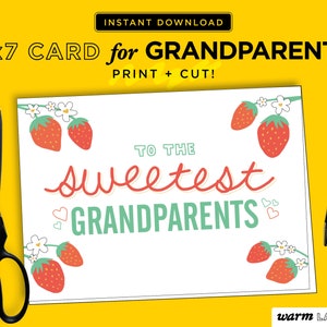 Tarjeta del Día de los Abuelos / Abuelos Imprimibles / Tarjeta de Abuelos de Niños / Abuelos DIY de Último Minuto / DESCARGA DIGITAL