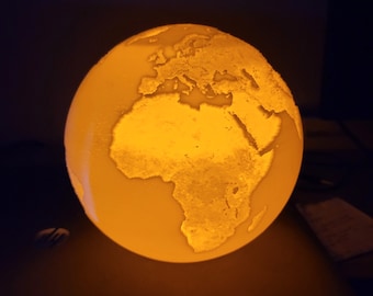 Globe Night Light, Earth Night Light, Globe, Globe Lamp, Night Light, Globe imprimé en 3D