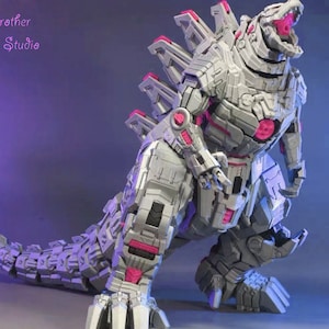 Assembling Mechanical Godzilla 3D print file