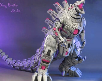 Assembling Mechanical Godzilla 3D print file