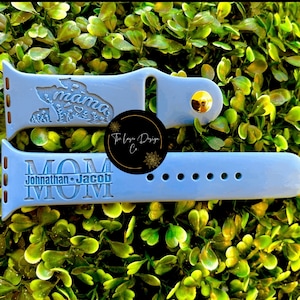 Personalized Watch Bands | Compatible with Apple Watch | Mama Bear | Series 1,2,3,4,5,6,7,8,9 SE