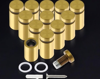 Tornillos separadores de acero inoxidable para letreros de pared: herrajes para montaje en marcos de fotos acrílicos