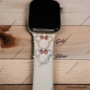 Mouse Face Watch Band Charm: Silicone Band Accessory