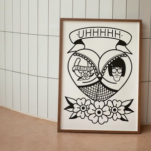 Bobs burgers print poster, tina belcher print poster, bobs burgers Tina print, bobs burgers gift, art print, Tina belcher art