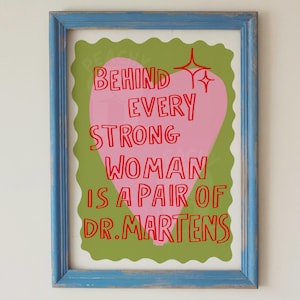 Strong woman Art Print, Feel Good Girly Poster image 1