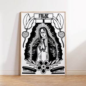 Dwight Schrute print poster, the office USA print poster, the office Dwight print, tattoo flash style print, the office gift, gift for him