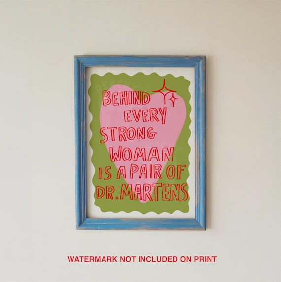 Strong woman Art Print, Feel Good Girly Poster
