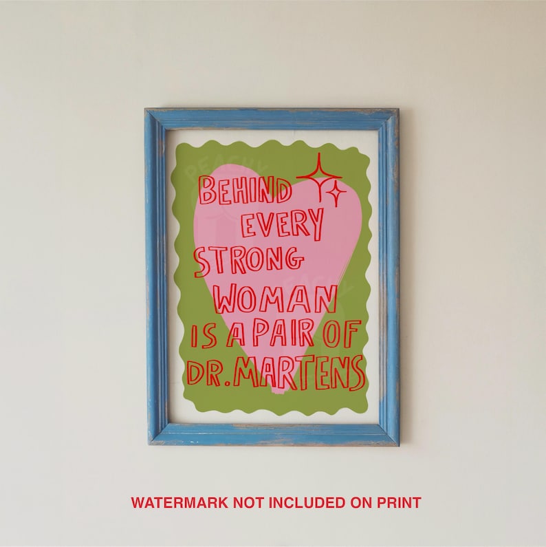Strong woman Art Print, Feel Good Girly Poster image 1