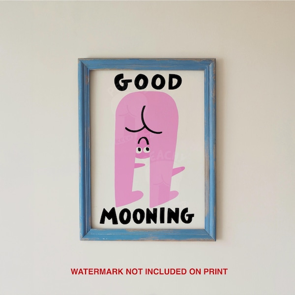 Buen trasero divertido Buenos días Baño arte lámina para pared