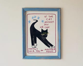 Funny Cat Lover Wall Art, Cat Wall Decor