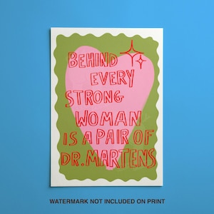 Strong woman Art Print, Feel Good Girly Poster image 2