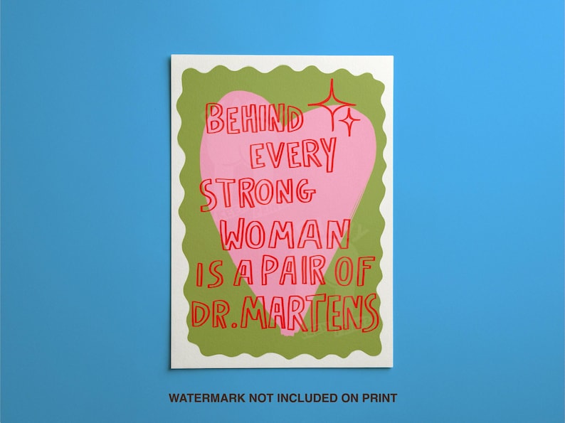 Strong woman Art Print, Feel Good Girly Poster image 2
