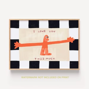 Je t'aime tellement impression d'art en téléchargement numérique