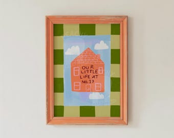 Personalized House Number Print, Custom Family Home Art