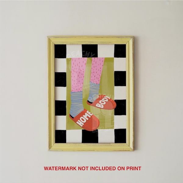 Homebody Slippers Art Print