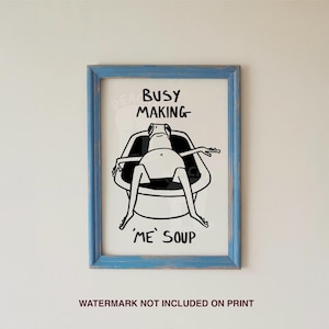 Frosch Bad Kunstdruck, witziges Badezimmer Poster, Retro Home Decor