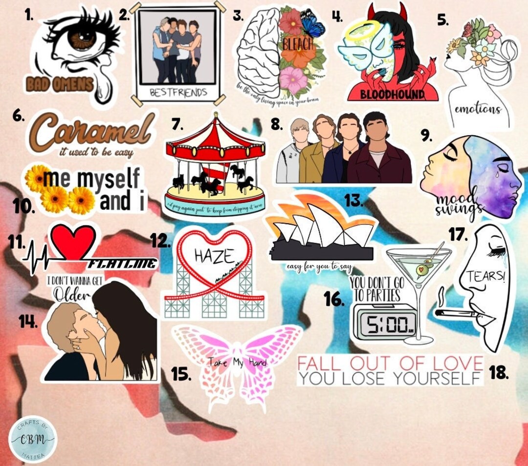 5SOS5 ALBUM STICKER Set 5 Seconds of Summer - Etsy