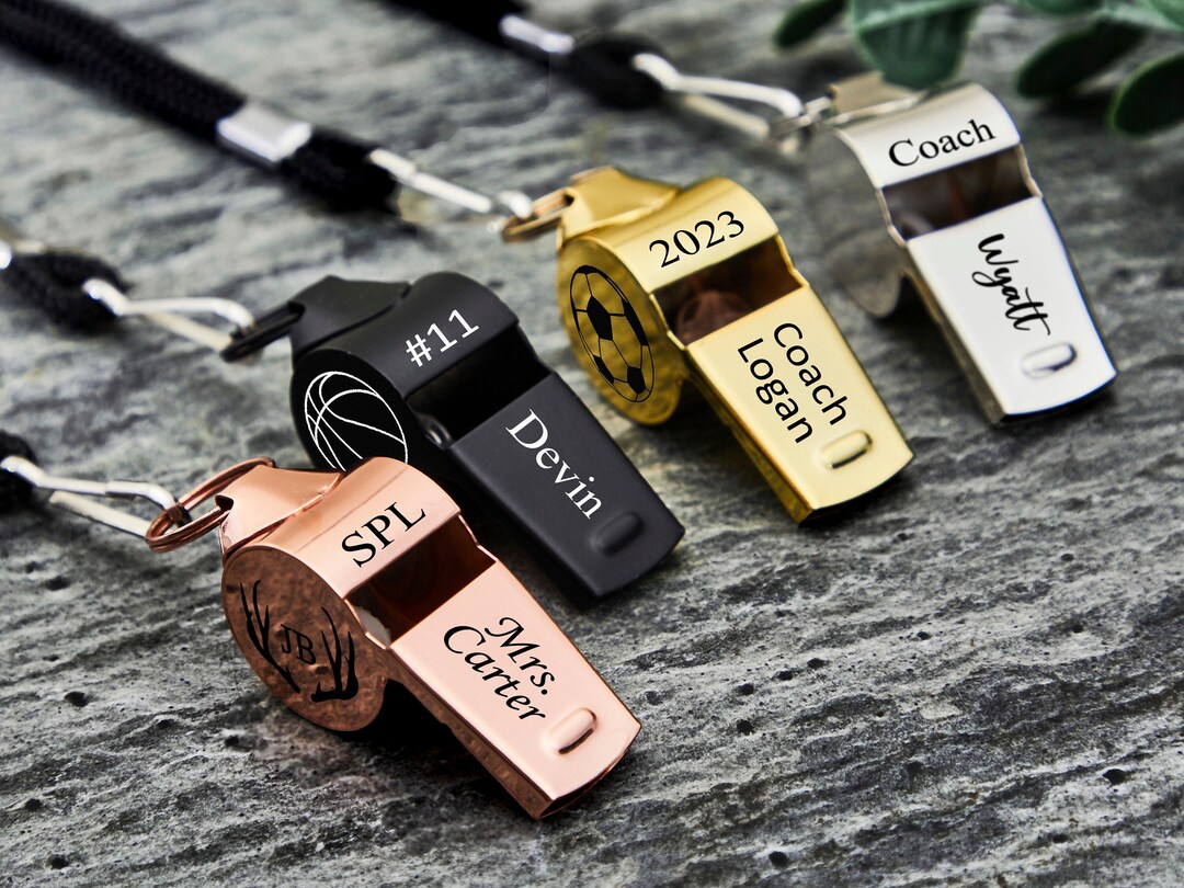 Personalized Whistle Necklace Custom Coach Whistle Necklace Etsy