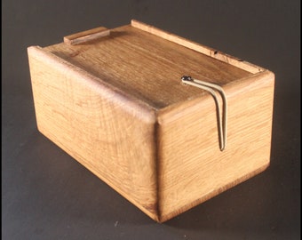 Atelier Peli boite artisanale en chêne coffret design en bois boite à souvenirs coffret à trésors boite à couvercle coulissant boite en bois