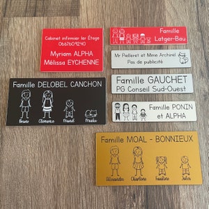 Plaque pour boite aux lettres gravée avec votre famille, idée cadeau pour une famille image 3