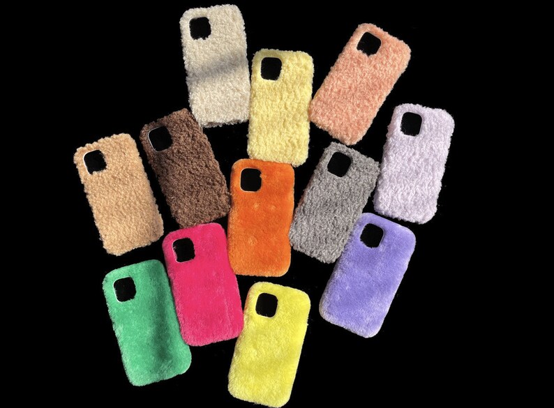 Handmade Colorful Plush Phone Case for iPhone 14 Plus 13 Promax 12 Mini