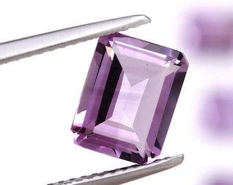 Natural Amethyst Octagon Shape Calibrated Size 7X9 MM Step Cut, Amethyst Loose Gemstone For Jewelry Making, Amethyst Emerald Cut Octagon