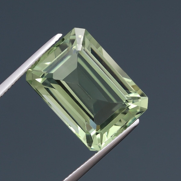Top Quality Natural Prasiolite (Green Amethyst)Octagon Shape Faceted Emerald Cut Loose gemstone Calibrated size 13X18MM For Jewellery Making