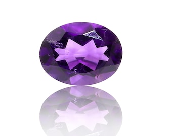 African Excellent Quality Amethyst 9X7 MM mm, Oval Shape Faceted Cut Loose Gemstone