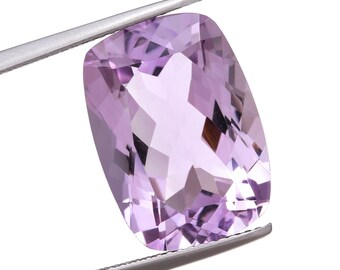 Natural Rose De France Cushion Brilliant Cut, Pink Amethyst Loose Stone For Jewelry Making, Pink Amethyst  Cut Calibrated Size 13X18 MM