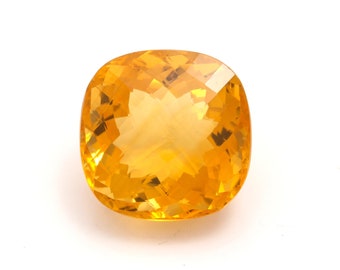 Natural 32.25 Cts Citrine Cushion Shape Free Size Faceted Cut For Jewelry Making ,Loose  Gemstone Calibrated Jewelry Making Loose Gemstone