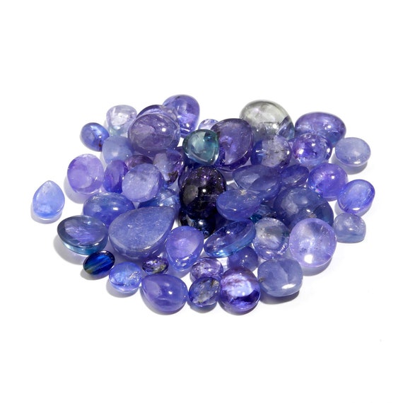 20 Cts Tanzanite cabs Lot,  A+ grade quality, Mix Shapes and Sizes